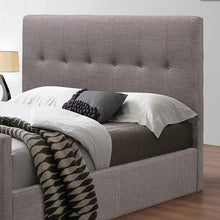 Load image into Gallery viewer, 198 Platform Bed Grey Tuffed Fabric