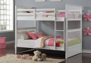 Double/ Double Wooden Mission Bunk Bed Comes Grey, White & Espresso