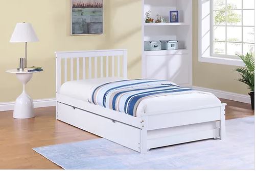 IFDC 415 Platform Bed With Trundle or Drawers Options 3 Colors