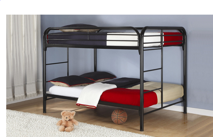 Double Over Double Bunk Bed Frame Grey Finish