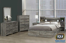 Load image into Gallery viewer, 6730 Bedroom Set With Bookcase Headboard &amp; 6 Storage Drawers (16 Colours)