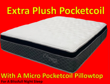 Charger l&#39;image dans la galerie, Elegance Plush Rolled Pocket Coil On Pocket Coil Mattress On Gel Memory Foam
