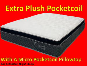 Elegance Plush Rolled Pocket Coil On Pocket Coil Mattress On Gel Memory Foam