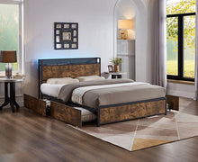 Load image into Gallery viewer, Storage Bed With Charging &amp; Lights(4 Different Designs)