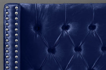 Multi Colour Platform Bed (Velvet Grey, Pink, Black, Blue, White, And Fabric Grey