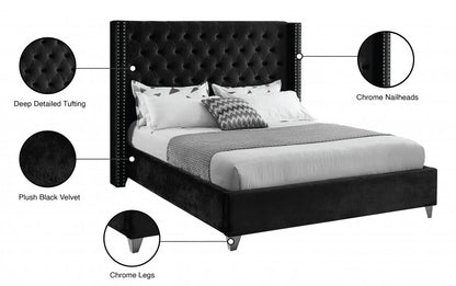 Multi Colour Platform Bed (Velvet Grey, Pink, Black, Blue, White, And Fabric Grey