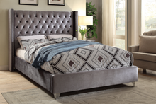 Load image into Gallery viewer, Multi Colour Platform Bed (Velvet Grey, Pink, Black, Blue, White, And Fabric Grey