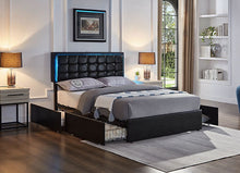 Load image into Gallery viewer, Storage Bed With Charging &amp; Lights(4 Different Designs)