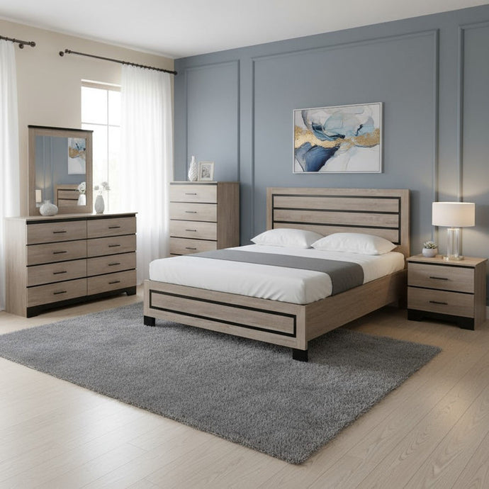 6741 Two Tone Bedroom Set