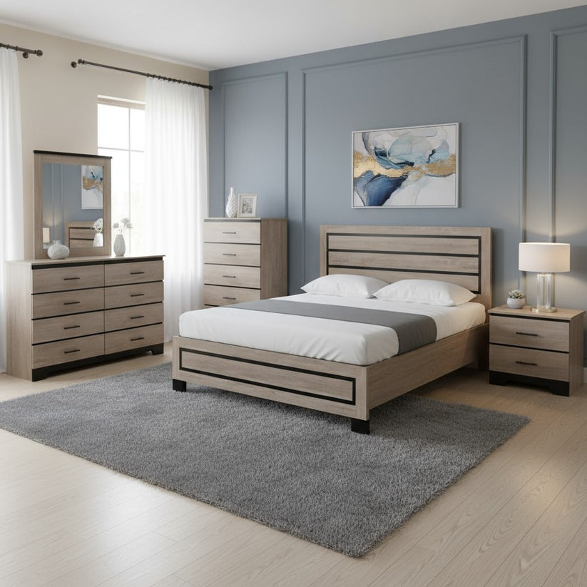 6741 Two Tone Bedroom Set