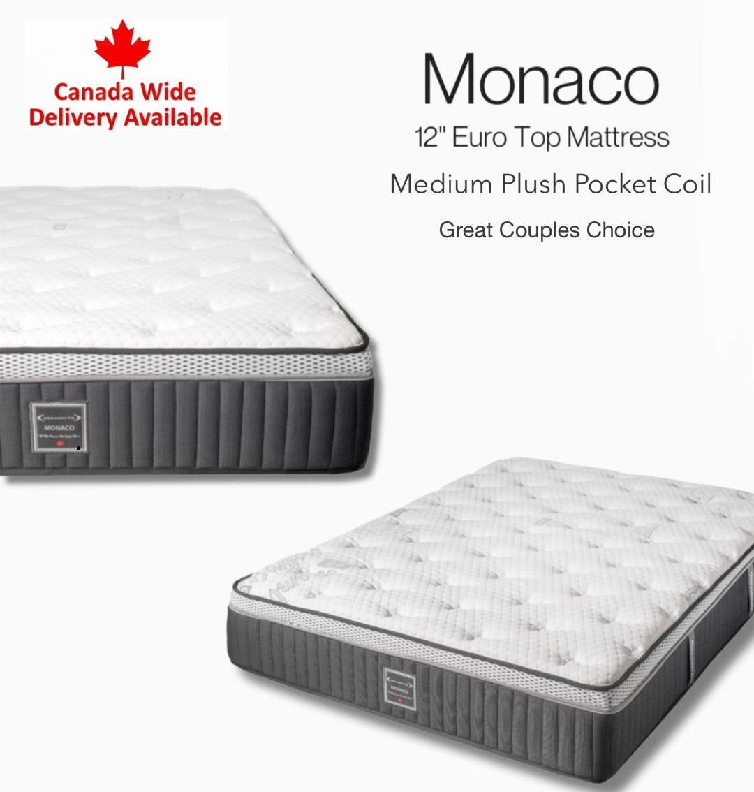 Monaco Pocket Coil Pillowtop  *Not To Firm, Not To Soft, Just Right*