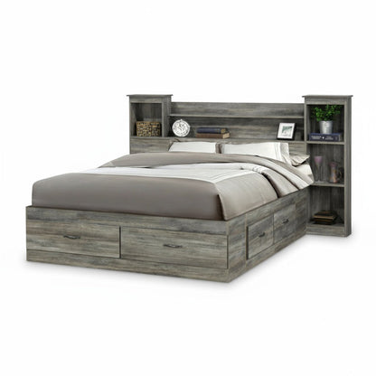 6730- BookShelf Bed With 6 Storage Drawers  (16 Colour Options)