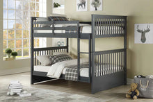Load image into Gallery viewer, Double/ Double Wooden Mission Bunk Bed Comes Grey, White &amp; Espresso