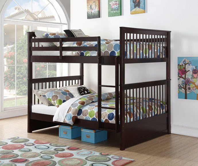 Double/ Double Wooden Mission Bunk Bed Comes Grey, White & Espresso