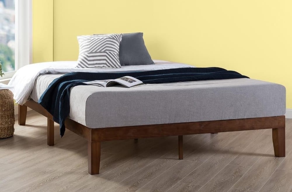 Wood Platform Bed T2367 espresso