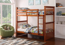 Load image into Gallery viewer, SINGLE/SINGLE SOLID WOOD BUNK BED