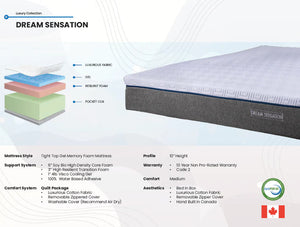 Dream Sensation Gel Infused 2.0 Memory Foam Sleep System ** includes shipping
