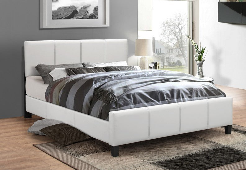 Platform Bed White Finish