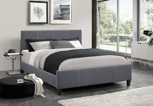 Platform Bed Blue Jean Grey Fabric Finish 5430