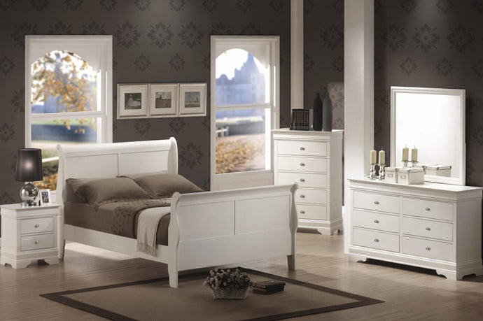 Louis Phillipe Bedroom Set (White) Set Complete or By Piece