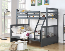 Load image into Gallery viewer, SOLID WOOD SINGLE OVER DOUBLE BUNK BED FRAME 122