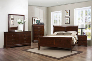 Louis Phillipe Bedroom Set (Dark Cherry) Set Complete or By Piece